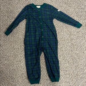 Dr. Denton Green and Blue Plaid Kids Footless pajama